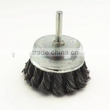 Wire Cup Brush With Shaft,steel wire cup brush,pipe wire brush