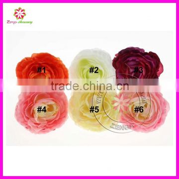 4" Soft silk ranunculus flower hair accessory