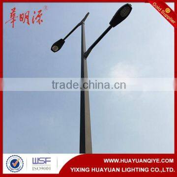 Hot dip galvanized tapered square steel led street light pole