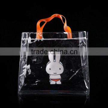 clear PVC bag,open top style shopping bag ,gift bag ,Cosmetic bag , PVC tape handle