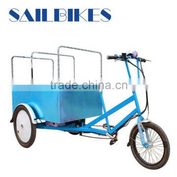 Europe fast food flatbed 3 wheel tricycle for cargo