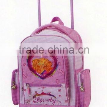 2013 polyester kids trolley bag wheeled bag