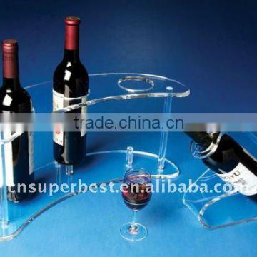 Acrylic wine display stand with holes