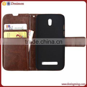 Crazy Horse Pattern Flip Wallet Case Cover for Htc Desire 500 Leather Case photo-1