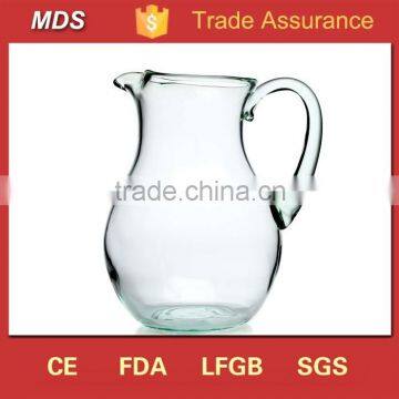 High quality large glass water jugs for sale with handles