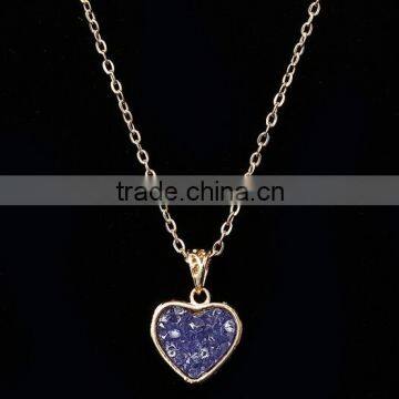 >>High Quality Classic Natural Stone Heart Necklace Pendant/# photo-3