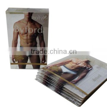 mens shorts clear pvc storage display boxes