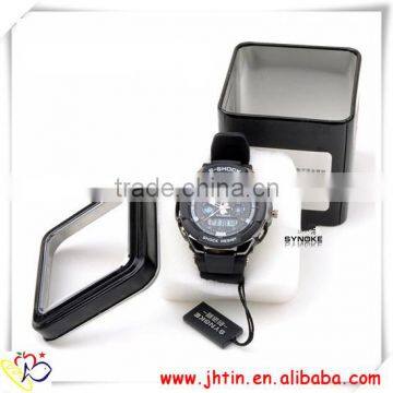 China alibaba window watch tin box with foam