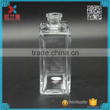 100ML Wholesale Customized Classic Square Empty Clear Glass Perfume Bottle