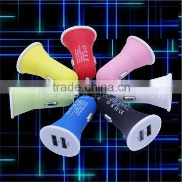 2015 Hot 5v 2a mobile car charger with fashionable design