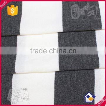 GuangZhou LuoQi polyester cotton blend knitting stripe fabric for hoodies in stocks