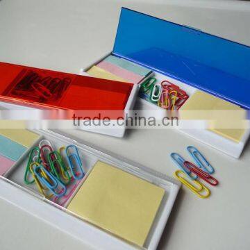 Plastic cheap and colorful promotional sticky memo pad