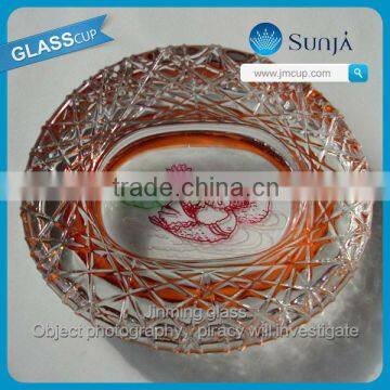 Collectable accessory Beijing landmark souvenir glass ashtray customized vivid bird nest ashtray