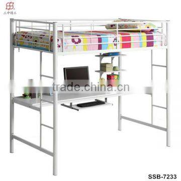 2015 hot sale High Quality Steel Dormitory Bed With Shelf