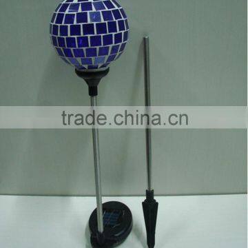 Garden Mosaic Glass Solar Stake