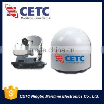 Satellite TV antenna for ships