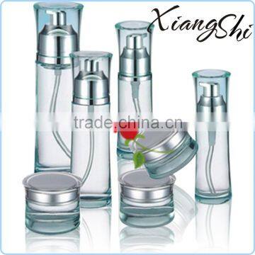 pump sprayer cream and lotion glass cosmetic bottles set