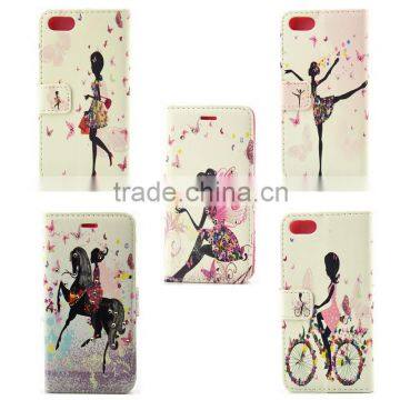 For apple iphone7 Girl Design Wallet Leather Case for iphone 7 Mobile phone case