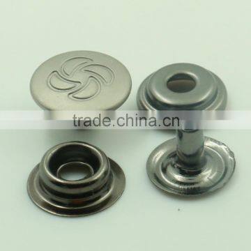 Custom Logo Nickel Free Metal Washable Four Parts Snap Button for Bags Garments photo-3
