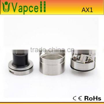 Vapcell 2015 New arrival AX1 RDA Top filling Huge vapor AX1 Atomizer/AX1 rda/AX1 rda clone