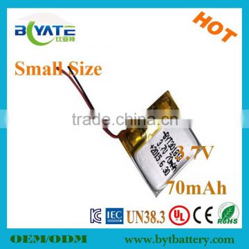 Best Price Li Polymer 3.7v70mAh Smart Card Battery Factory