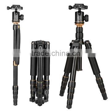 Professional 12'' folded portable dslr digital camera tripod monopod aluminum camera tripod dolly with panoramic ball head                        
                                                Quality Choice