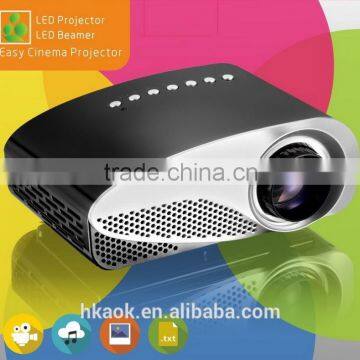 New!! wholesale Mini Portable LED Digital Projector Portable Home Theater LED LCD Projector White Digital Projector TV USB VGA