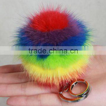 Genuine Mink Fur Ball pompoms for hat/keychain for bag