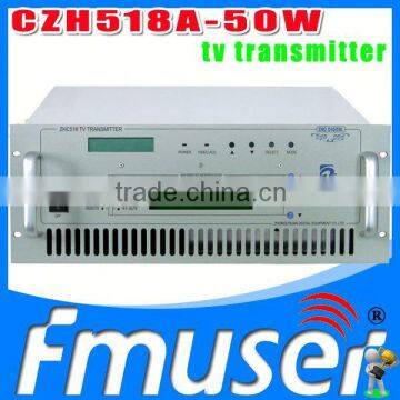 Cantonmade Guangzhou China fmuser 50W Single-channel Analog TV Transmitter UHF 13-48 Channel tv transmitter antenna