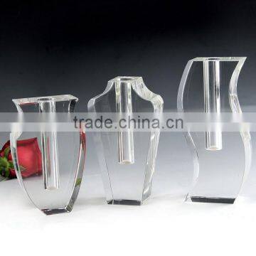 artificial flower glass vase crystal headstone flower vase