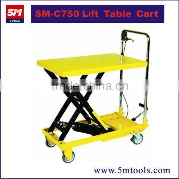 750kgs mobile hydraulic scissor lift table truck