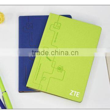 Good price leather pu plain notebook gift set with pen