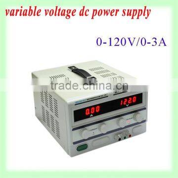 0-120V/0-3A single output dc power supply,Voltage/current adjust knob with rough and meticulous adjustable