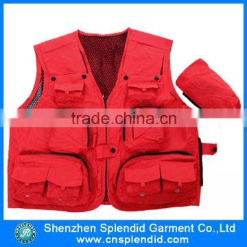 100%cotton/polyester red workwear vest