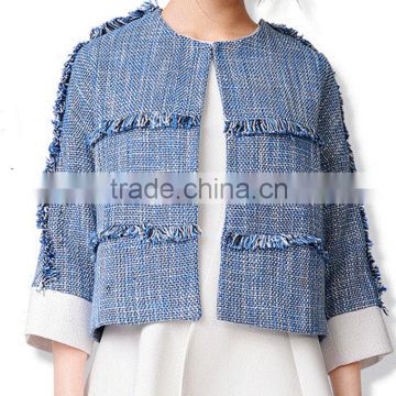 2016 New fashion jeans jacket for ladies