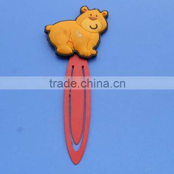 cute bear shaped animal rubber book clip bookmark