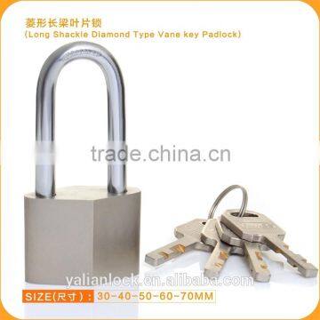 Yalian High Security Long Shackle Arc Type Nickle Plated Iron Padlock