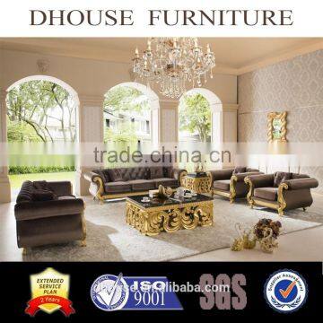 New class home Fabric sofa gloden foil furniture AL187