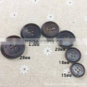 Real Horn Button DARK FAWN