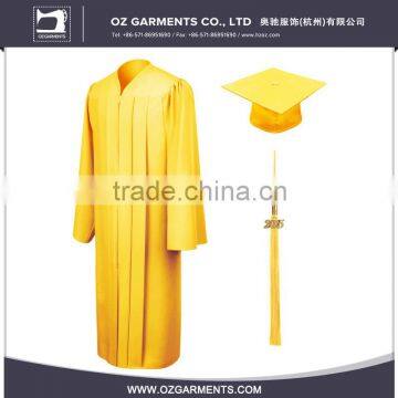 Unisex College Matte Gold Bachelor Graduation Gown