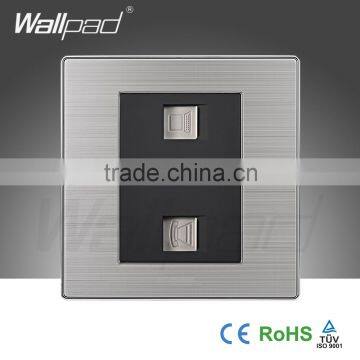 2015 China Hot Sale Wholesaler Wallpad Luxury Wall Light Switch Panel TEL+COM Socket