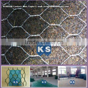 2x1x1m PVC Coated Three Twisted Hexagonal Wire Mesh In The Engineering(Own Factory)