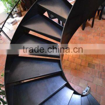 Indoor Metal Circle Spiral Stair With Checkered Plate Tread Quality Choice
