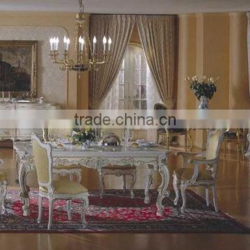 Luxury French Victorian Antique Dining Table and Chairs NFDT05