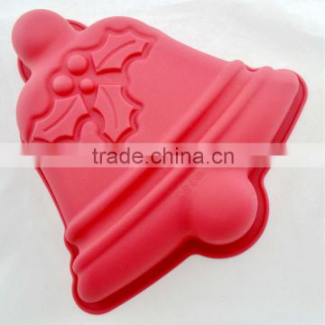 Hot Sale Eco-Friendly Christmas Item Bell Shape Silicone Cake Mould