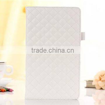 Plaid Grid Soft Skin Folio Flip Stand Leather Case For SONY Xperia Z3 Tablet Compact 8" photo-3