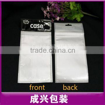 Printing Header Poly Bag White Plasic Bag With Zipper Clear Mobile Case Plastic Zipper Bags With Hanger photo-5