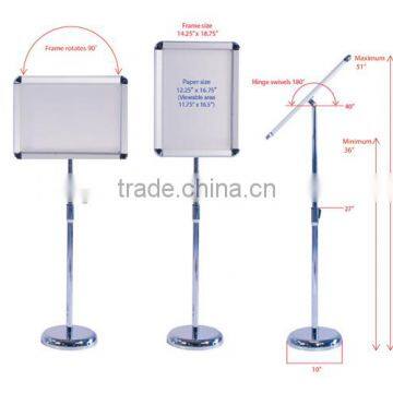 Floor stand poster display menu stand, adjustable poster standee in A3/A4                        
                                                Quality Choice