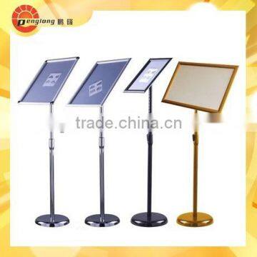 metal poster holder stand hotel lobby stand aluminum snap frame menu stand