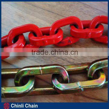 Square chain, red painted binding chain, bundle chain
